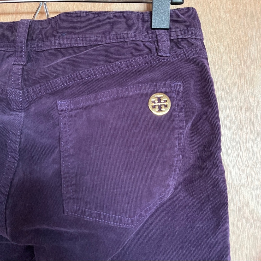 NWOT Tory Burch Super Skinny Jean Corduroy Pants Sz 26 Purple Fall/Winter Trend - Picture 5 of 7